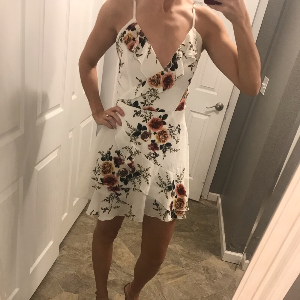 White Floral Sun Dress